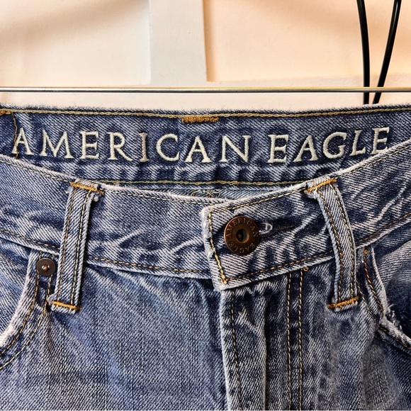 American Eagle Jeans Men’s 30 X 30 Slim Straight Jeans Pants Medium Wash - Picture 2 of 8